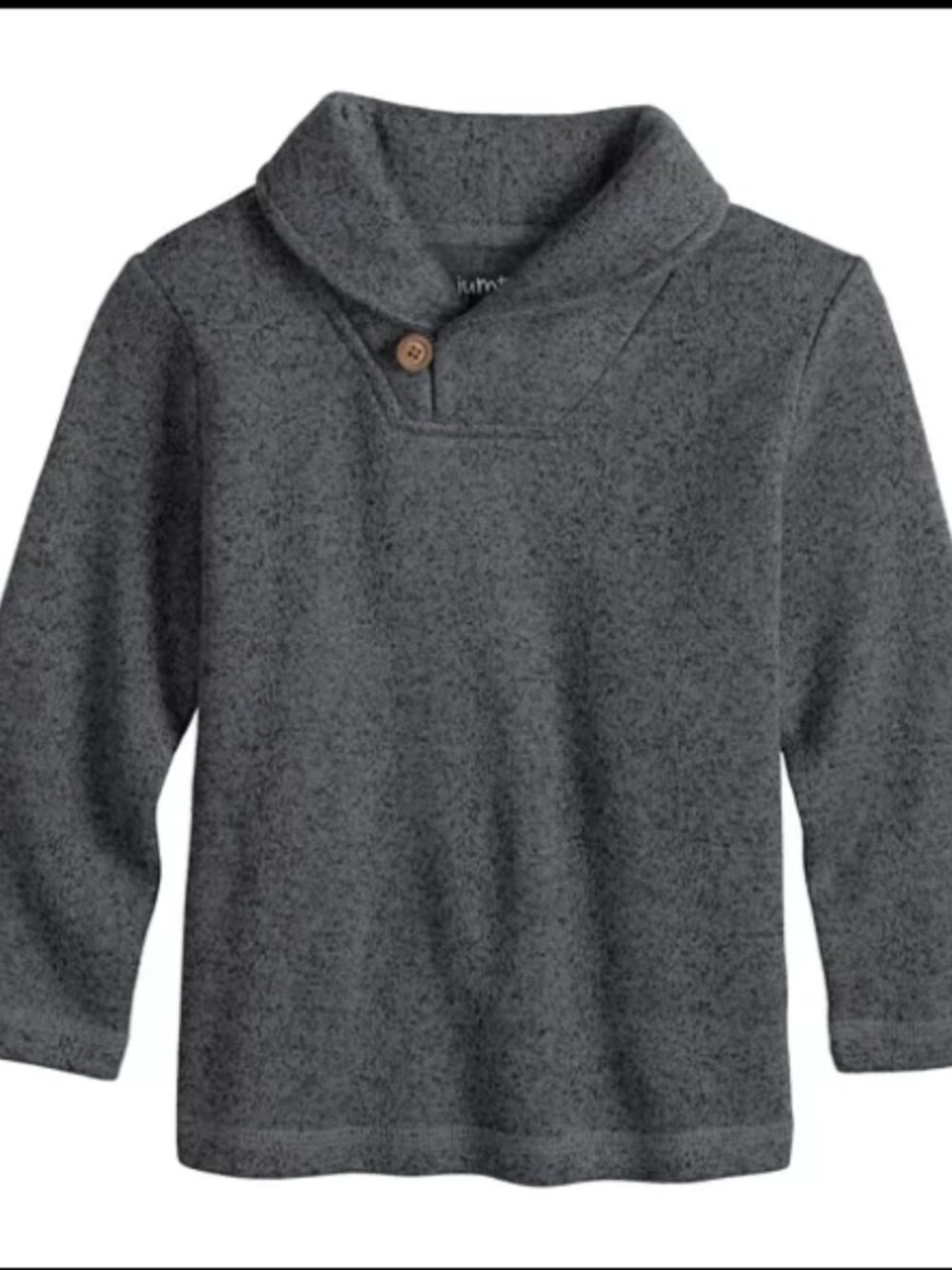 Jumping Beans Gray Shawl Collar SweaterFleece — 2T